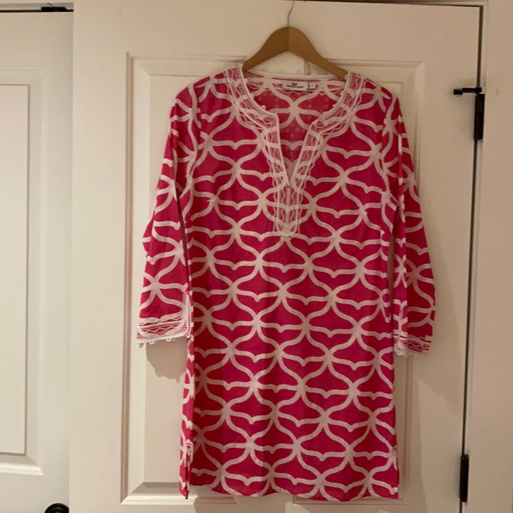 vineyard vines pink tunic dress